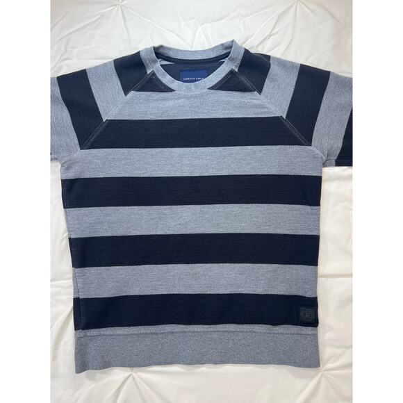 American Eagle Men’s Polo Medium Striped Nautical‎ Preppy Collegiate Cotton Dad - Picture 2 of 12
